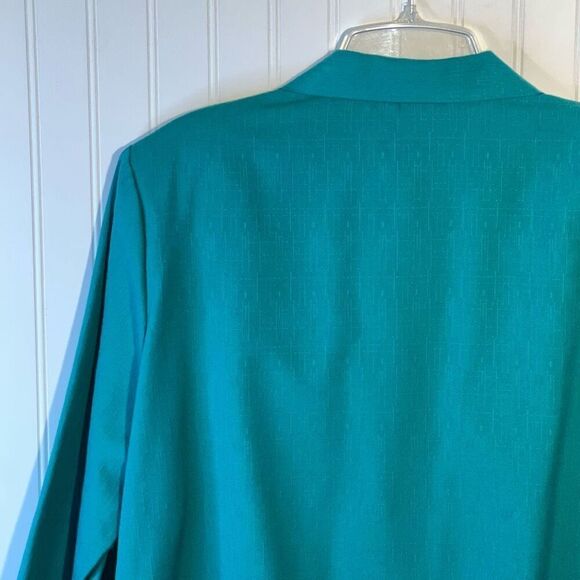 Vintage Alice Stuart One Button Blazer Jacket Women's size X-Large Green Office - Picture 9 of 12